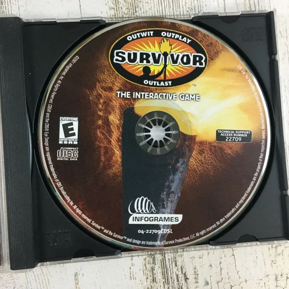 Survivor PC CD-ROM Interactive Game 2001 Infogrames CBS TV Show Vtg